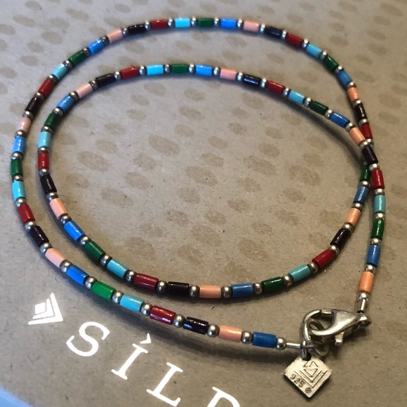 Silpada Jewelry - Silpada Sterling and Multi-Colored Bead Necklace